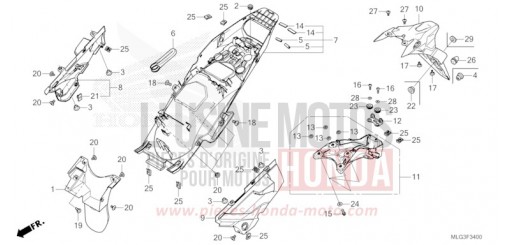 REAR FENDER (CRF1100A/AL/D/DL) CRF1100DN de 2022